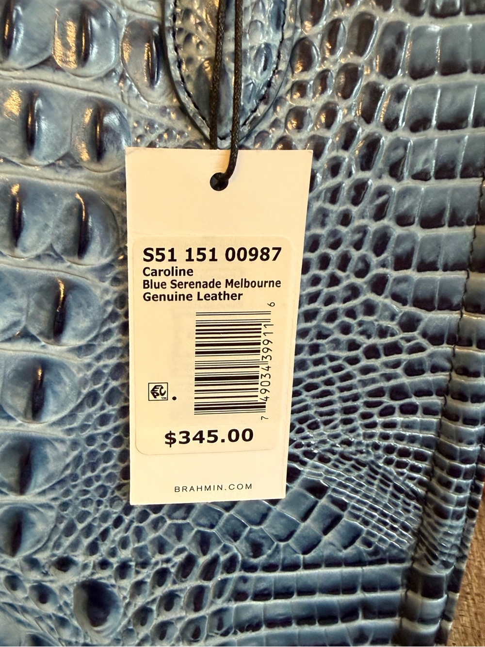❣️🆕Brahmin Caroline Blue Serenade Melbourne Genuine Leather Bag $345 MSRP❣️ - Picture 7 of 7